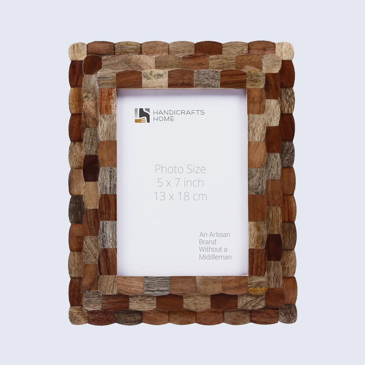 Mosaic Wood-Block Picture Frame