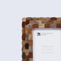Hive-Pattern Wood Picture Frame