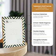 Chevron Resin Inlay Picture Frame Set