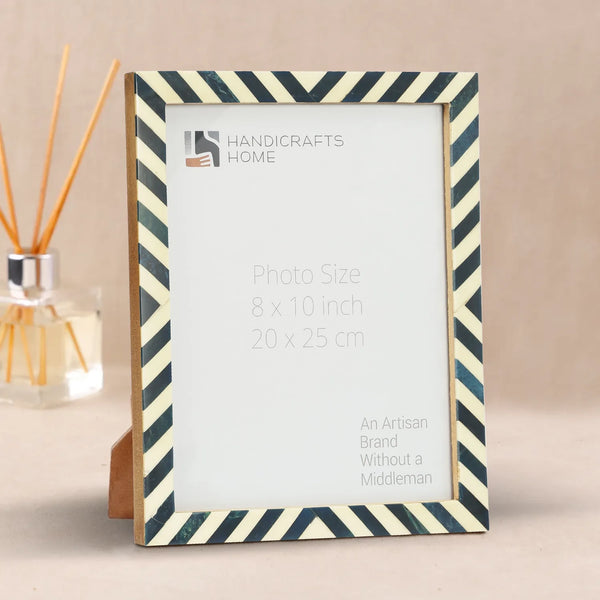 Chevron Resin Inlay Picture Frame Set