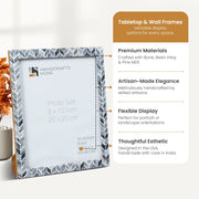 Chevron Bone Inlay Picture Frame