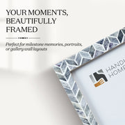 Chevron Bone Inlay Picture Frame