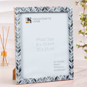 Chevron Bone Inlay Picture Frame