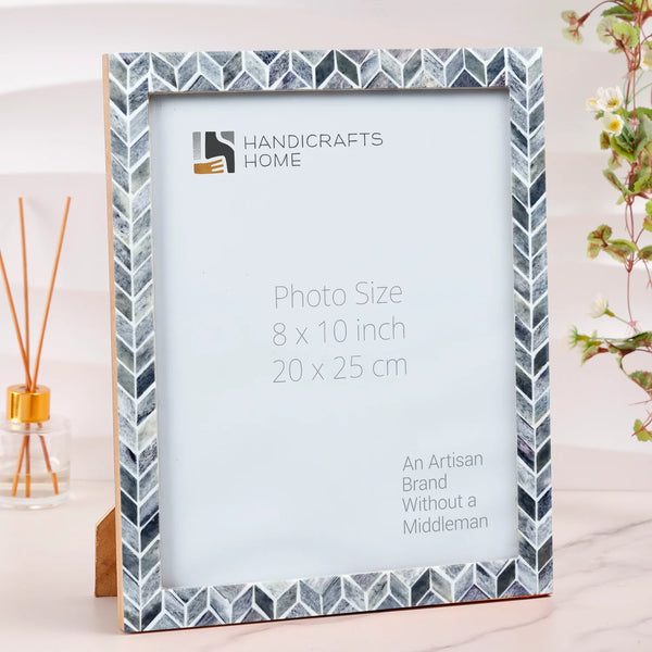 Chevron Bone Inlay Picture Frame
