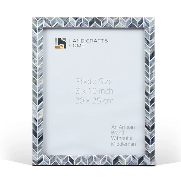 Chevron Bone Inlay Picture Frame