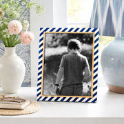 Striped Resin Brass Inlay Picture Frame