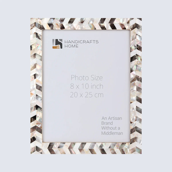Mother of Pearl Chevron Picture Frame