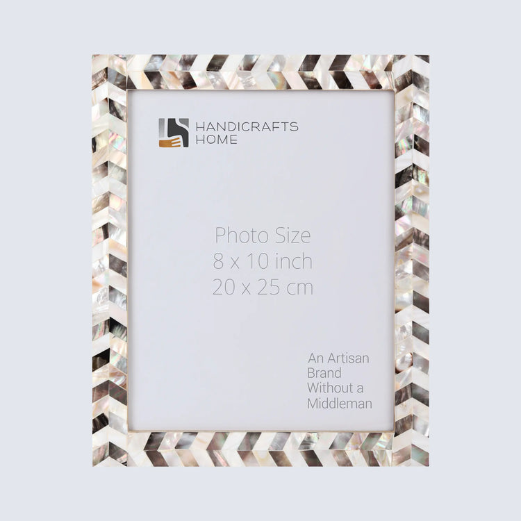 Mother of Pearl Chevron Picture Frame