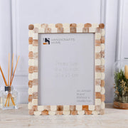 Scalloped Bone Inlay Picture Frame