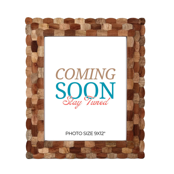 Hive-Pattern Wood Picture Frame