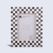 Checkered Bone Inlay Picture Frame