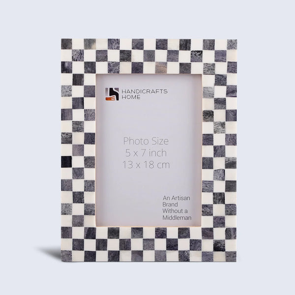 Checkered Bone Inlay Picture Frame