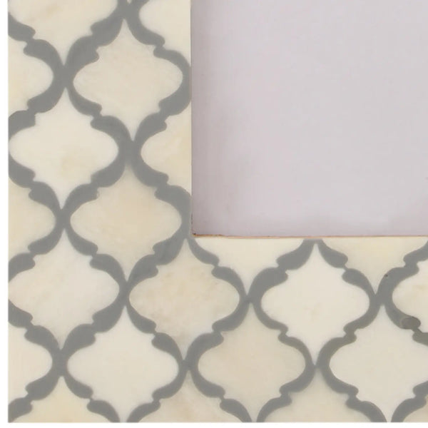 Moroccan Quatrefoil Bone Inlay Picture Frame