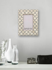 Moroccan Quatrefoil Bone Inlay Picture Frame