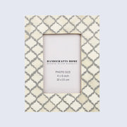 Moroccan Quatrefoil Bone Inlay Picture Frame