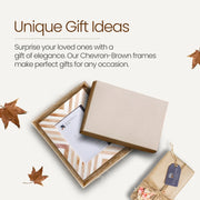 Chevron Bone Inlay Picture Frame