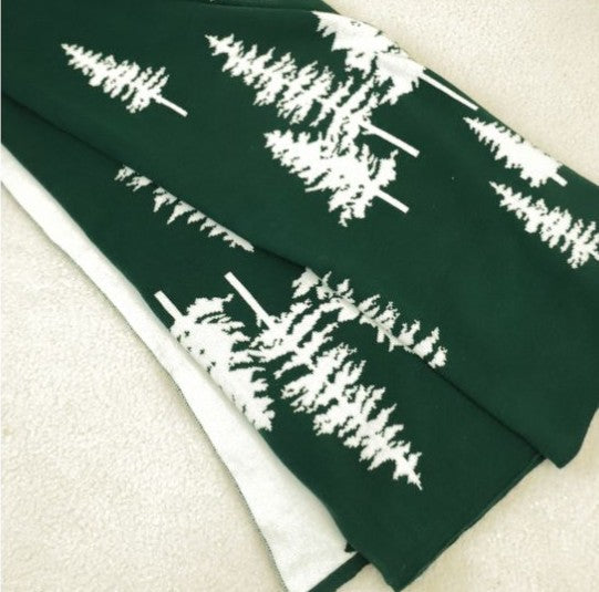 Christmas Throw Blanket, Pine Tree or Tartan Styles