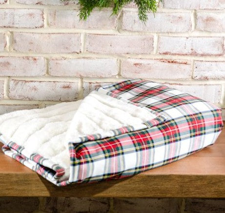 Christmas Throw Blanket, Pine Tree or Tartan Styles