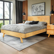 Carved Rubber Wood Platform Bed Frame — additional product view 19