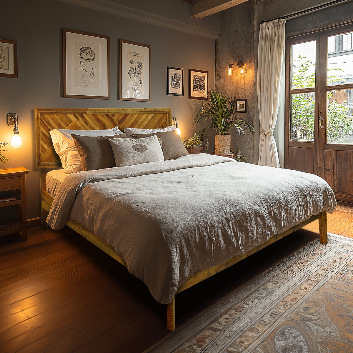 The headboard that holds the whole room together