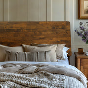 Solid Wood Platform Bed Frame — detail of finish and surface variation