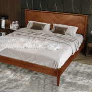 Chevron-Panel Solid Wood Bed Frame — additional product view 17