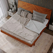 Herringbone Wood Platform Bed Frame — additional product view 12