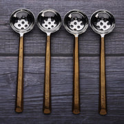 Gold-Finish Perforated Olive Spoon Set