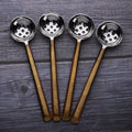 Gold-Finish Perforated Olive Spoon Set
