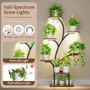 Tiered Metal Plant Stand Grow Lights