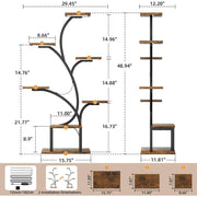 Tiered Metal Plant Stand Grow Lights