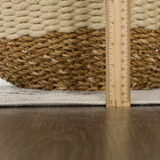 Abstract Stripe Black Cream Area Rug