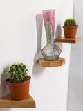 Octagon Floating Wood Display Shelf