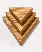 Triangle Floating Wood Display Shelf
