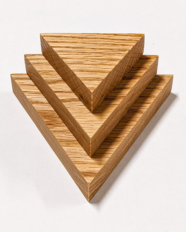 Triangle Floating Wood Display Shelf