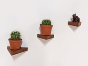 Triangle Floating Wood Display Shelf