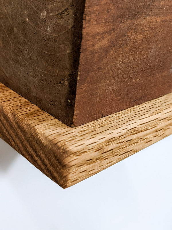 Square Solid Wood Display Shelf