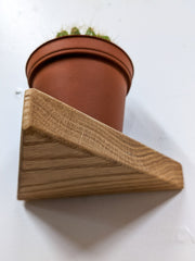 Triangle Floating Wood Display Shelf