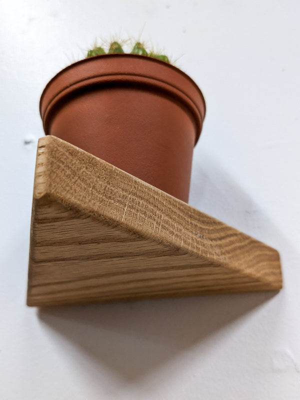 Triangle Floating Wood Display Shelf