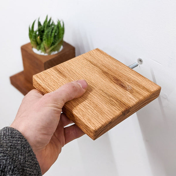 Square Solid Wood Display Shelf