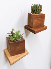 Geometric Hardwood Rhombus Wall Shelf