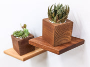 Geometric Hardwood Rhombus Wall Shelf