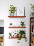Danish Oil Hardwood Floating Shelf