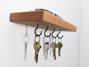 Wood-Grain Floating Key Shelf
