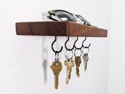 Wood-Grain Floating Key Shelf
