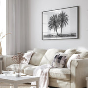 Black & White Desert Palms Art Print