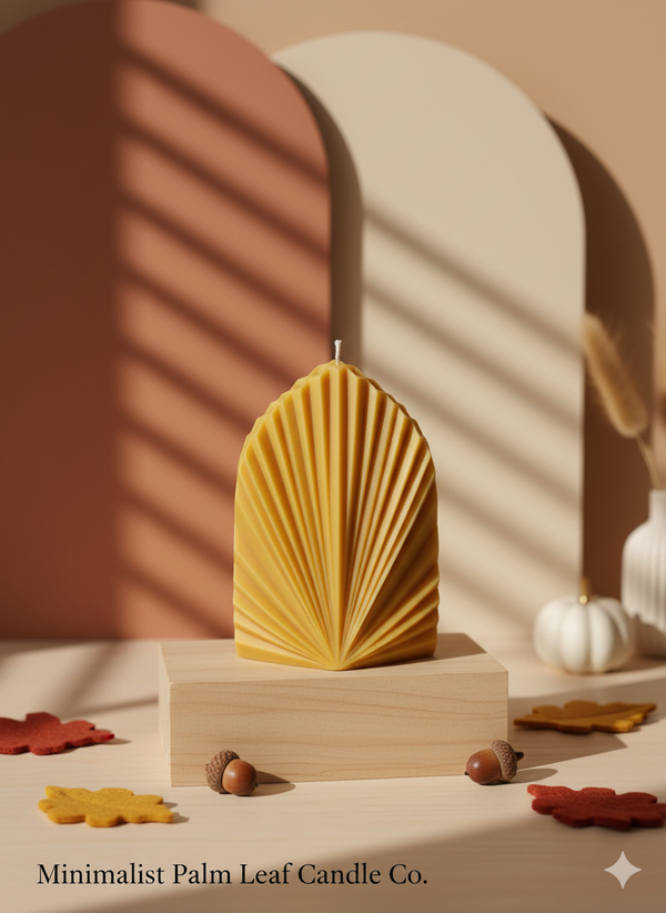 Sculpted Palm Leaf Soy Candle