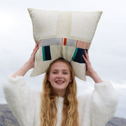 Geometric Patchwork Cotton Throw Pillow