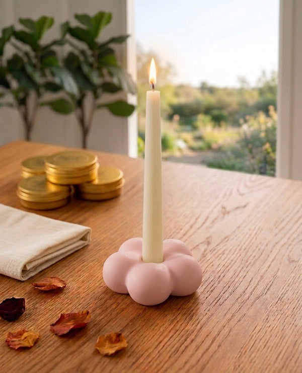 Bubble Flower Jesmonite Taper Holder