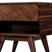 Parquet-Front Acacia Wood Nightstand